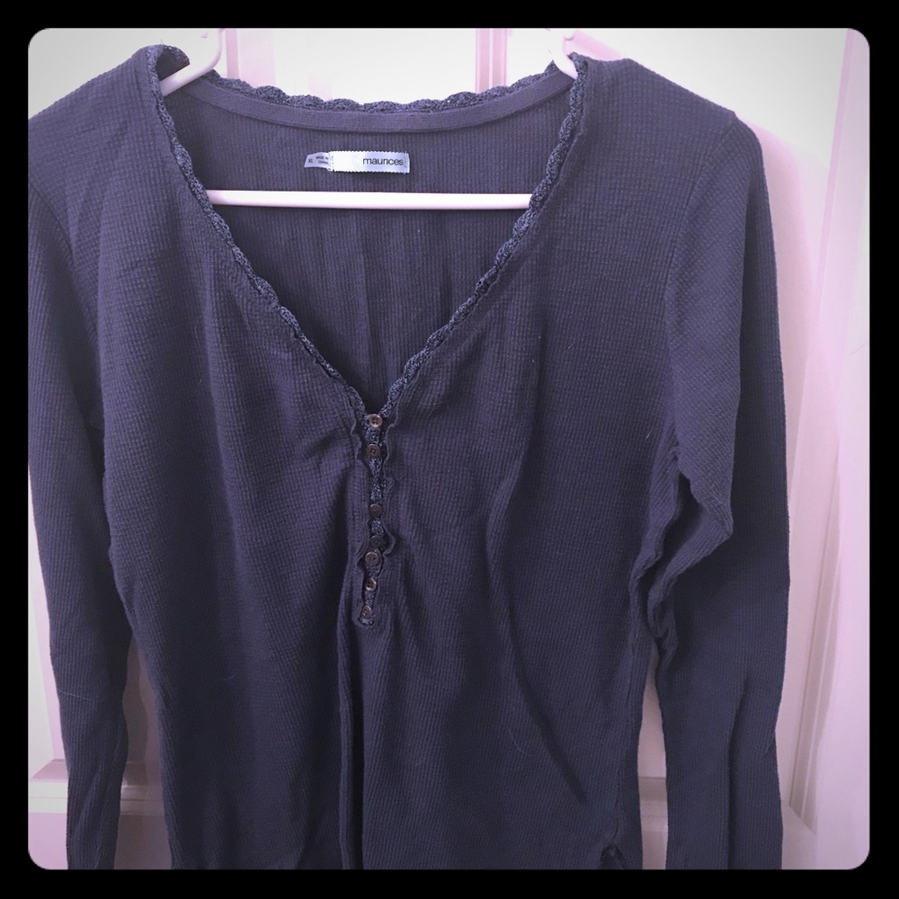 Navy thermal top